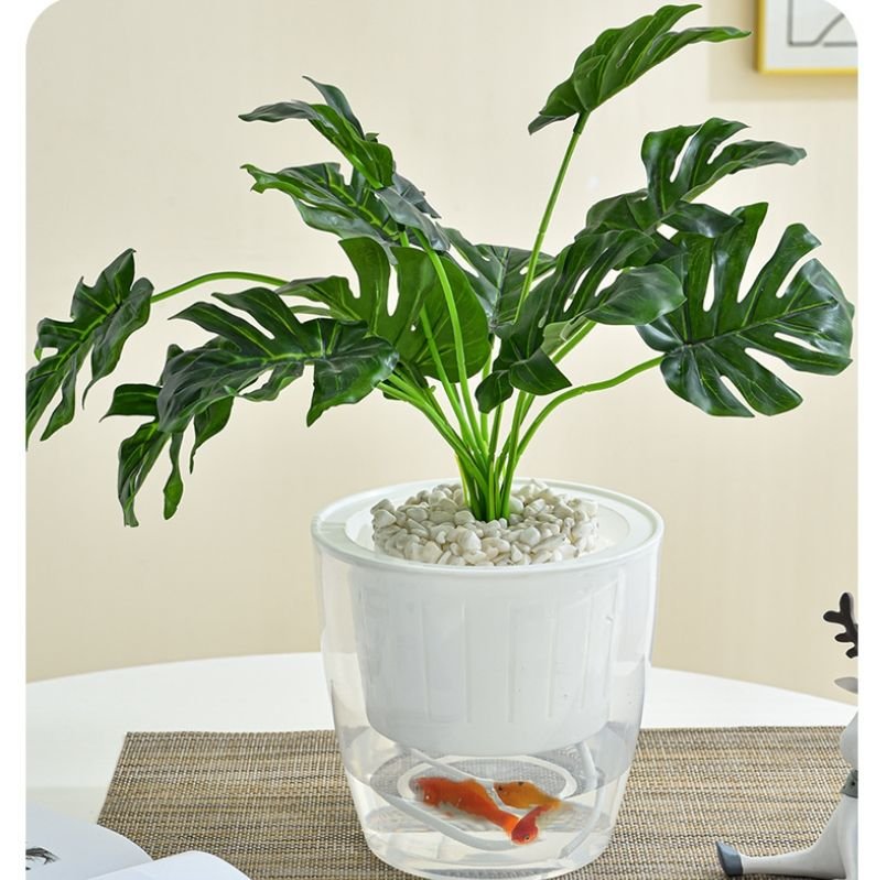 18.5 cm Transparent Self Watering Planter